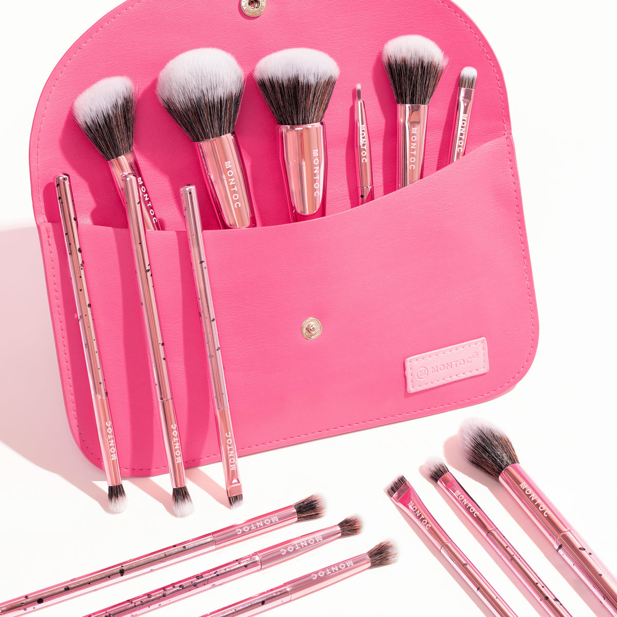 Kit de Brochas PINK ROSE Montoc Cosmetic Tools