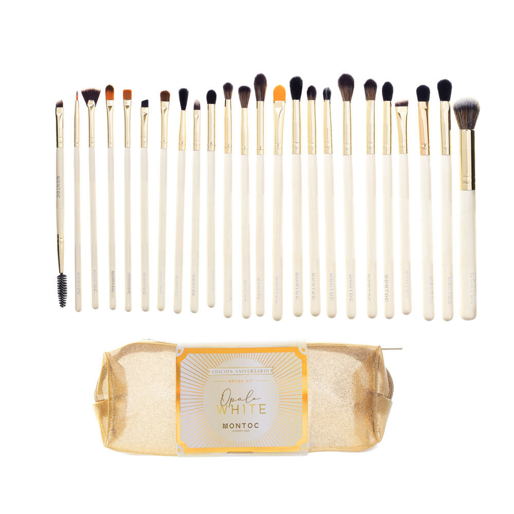 Kit De Brochas Opalo White Montoc Cosmetic Tools