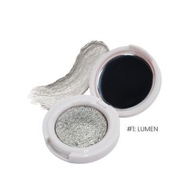 Kit de sombras metálicas Montoc x 6 Tonos – detalle de acabado, sombras de ojos Montoc Colombia