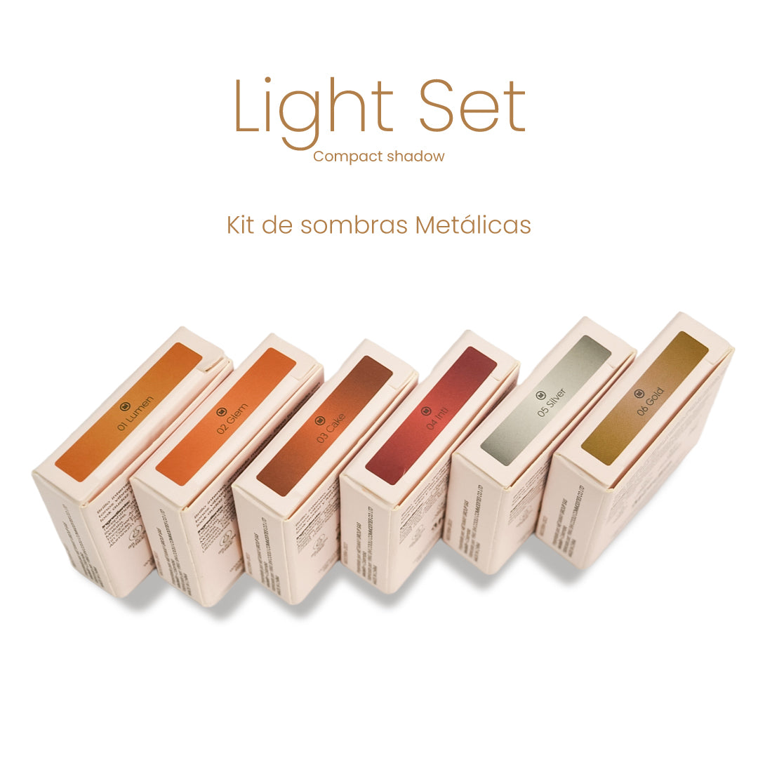 Kit de sombras metálicas Montoc x 6 Tonos