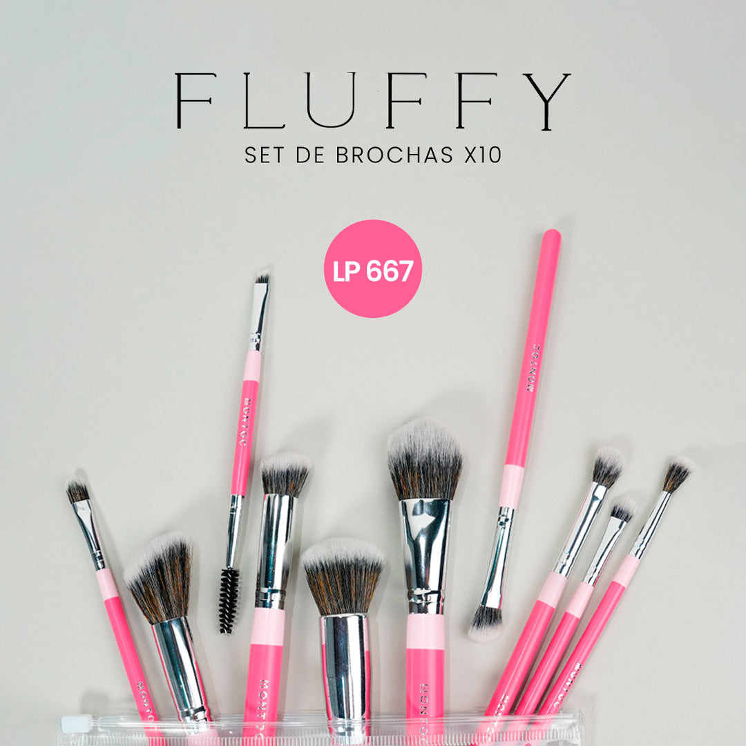 Kit de brochas Fluffy x 10 piezas - Main Image