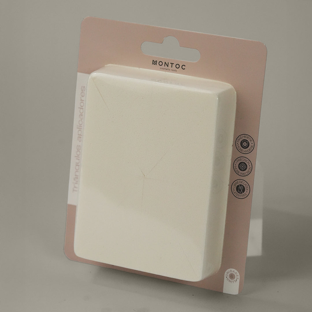 Set de borlas triangulares para maquillaje — Montoc