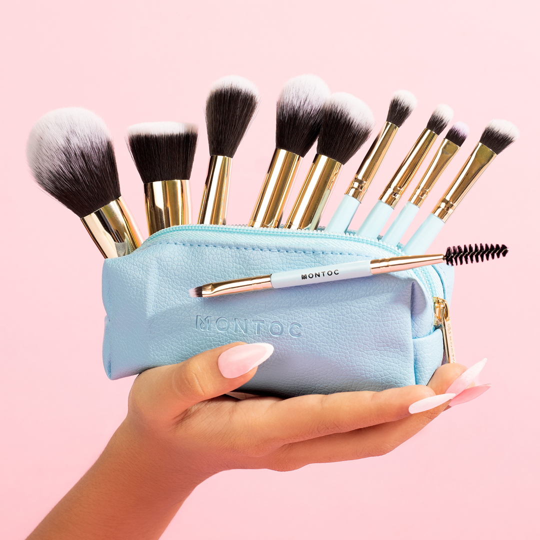 Compra hoy nuestro Kit Mini Brochas Viajero azul Montoc