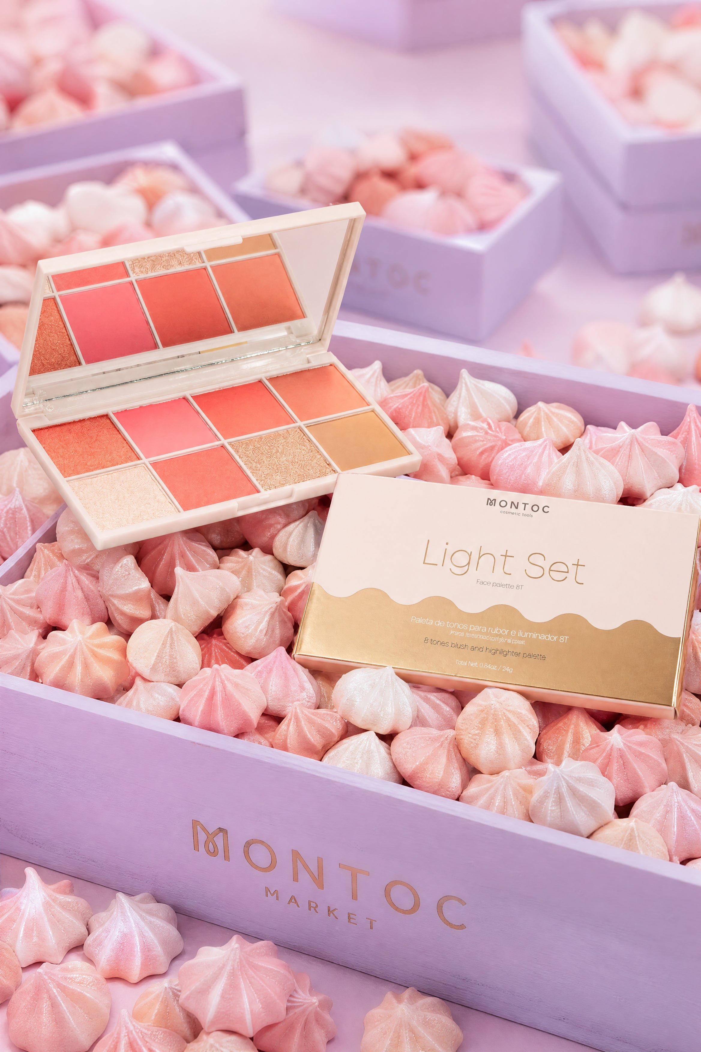 Paleta Light Set Bronceador Rubor e iluminador