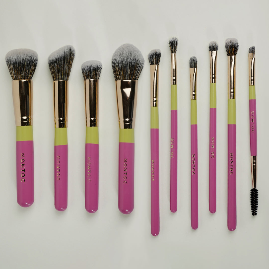 Kit de brochas Fluffy: Brochas de maquillaje para rostro y ojos