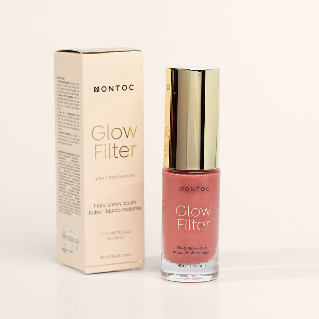Rubor líquido radiante Glow Filter con partículas de brillo