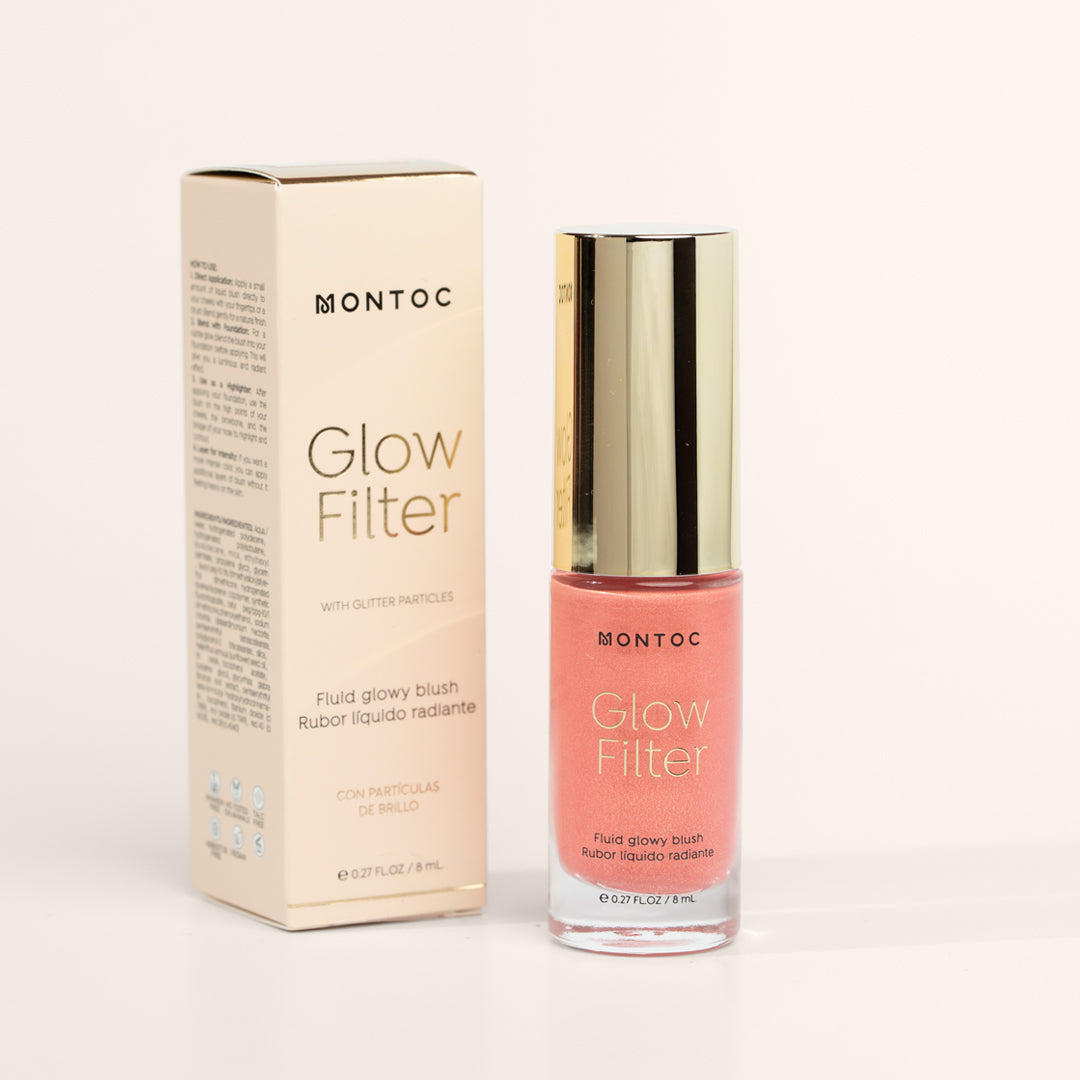 Rubor líquido radiante Glow Filter con partículas de brillo
