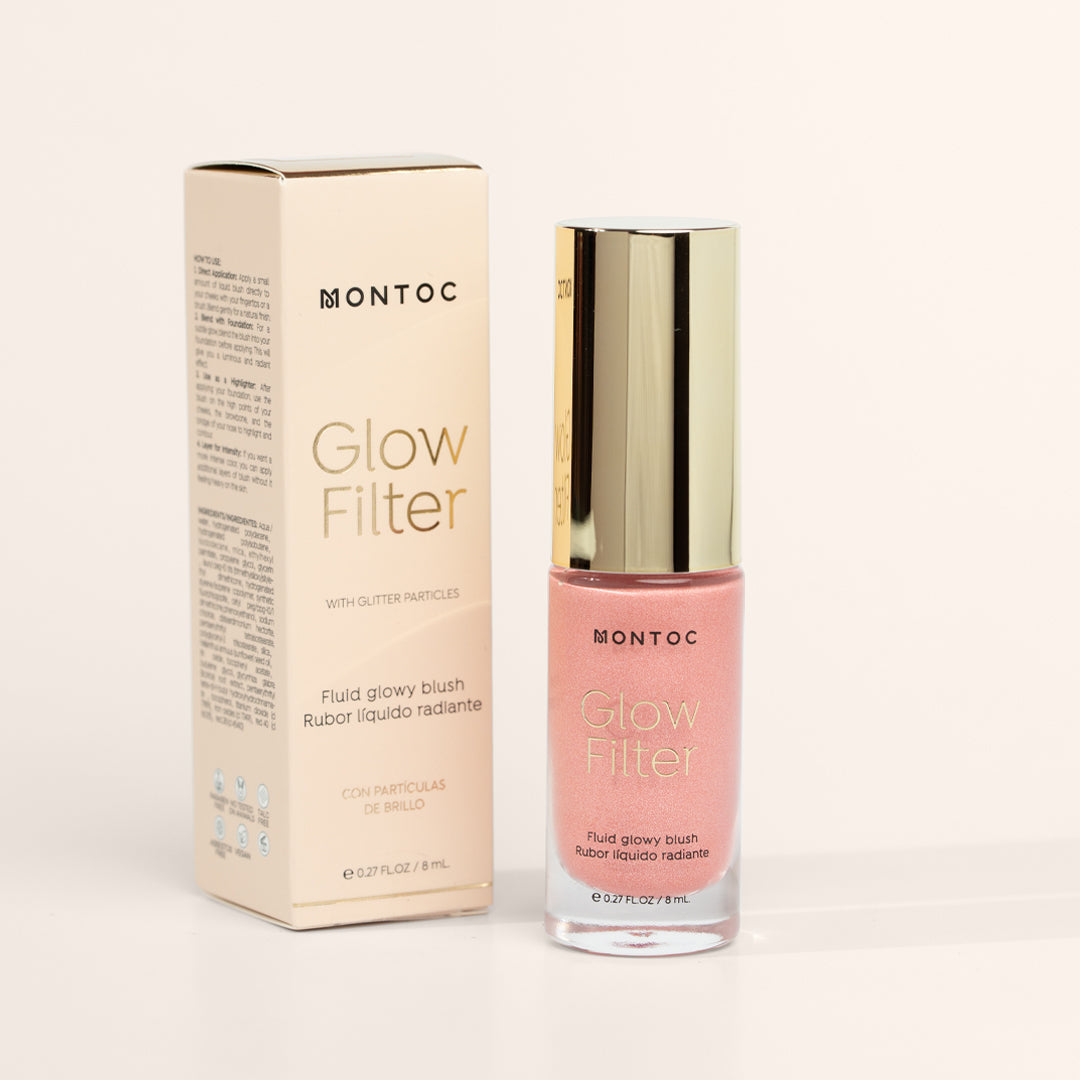Rubor líquido radiante Glow Filter con partículas de brillo