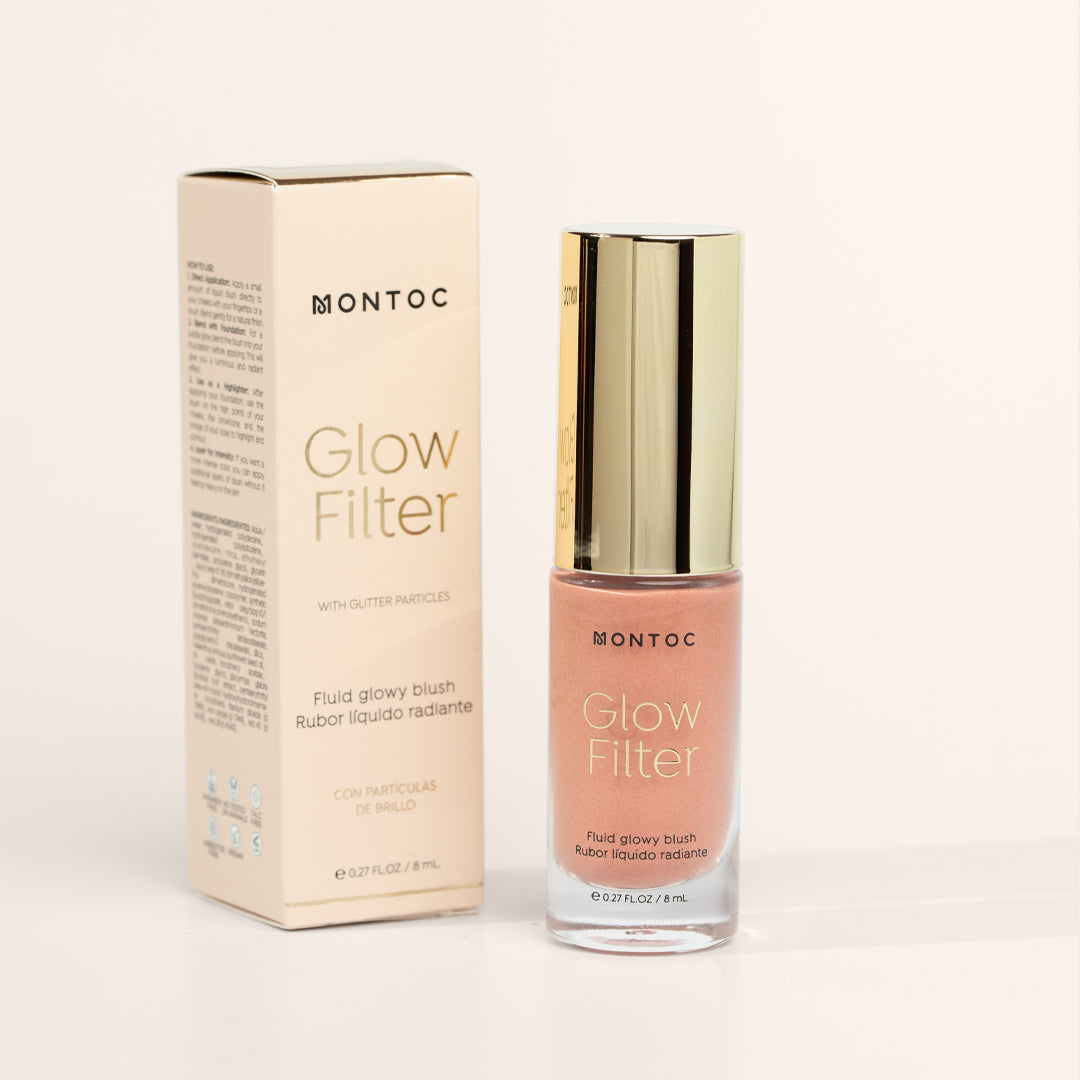Rubor líquido radiante Glow Filter con partículas de brillo