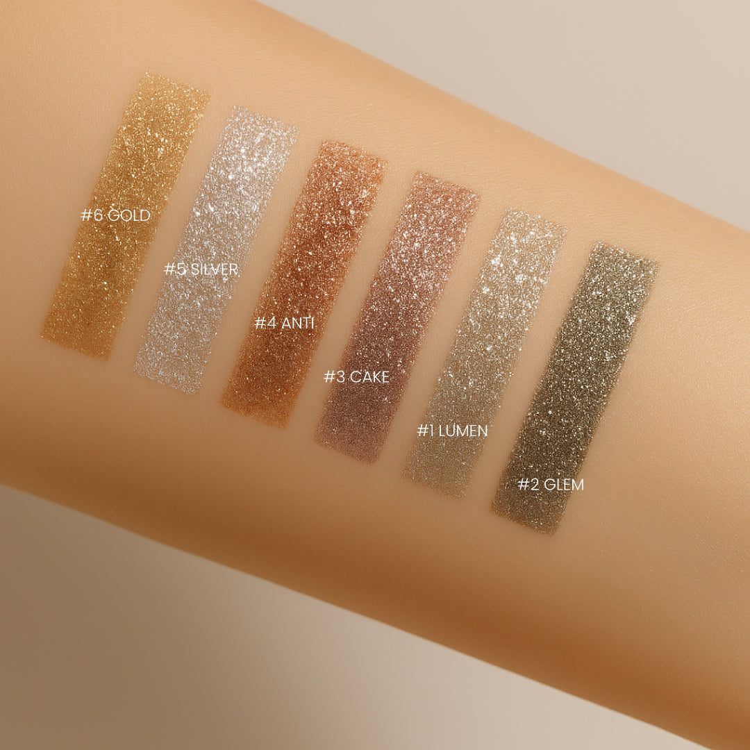 Kit de sombras metálicas Montoc x 6 Tonos