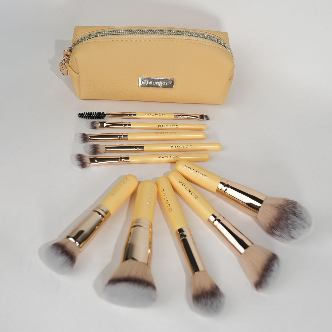 Kit mini brochas de maquillaje viajero limoncillo