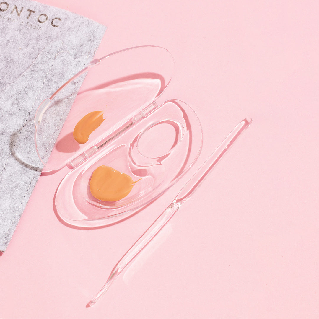 Paleta mezcladora de maquillaje acrílica plegable