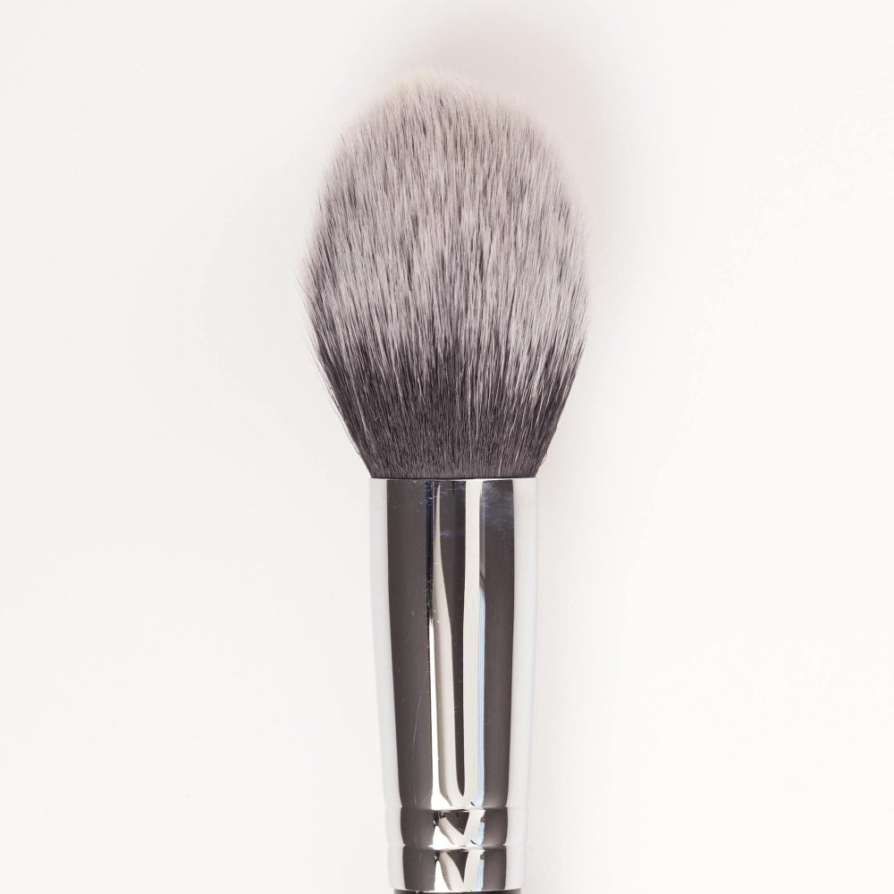 Luxury Grey Puderpinsel – Für Loses & Kompaktes Puder | Kunsthaar, Vegan | Make-up Pinsel