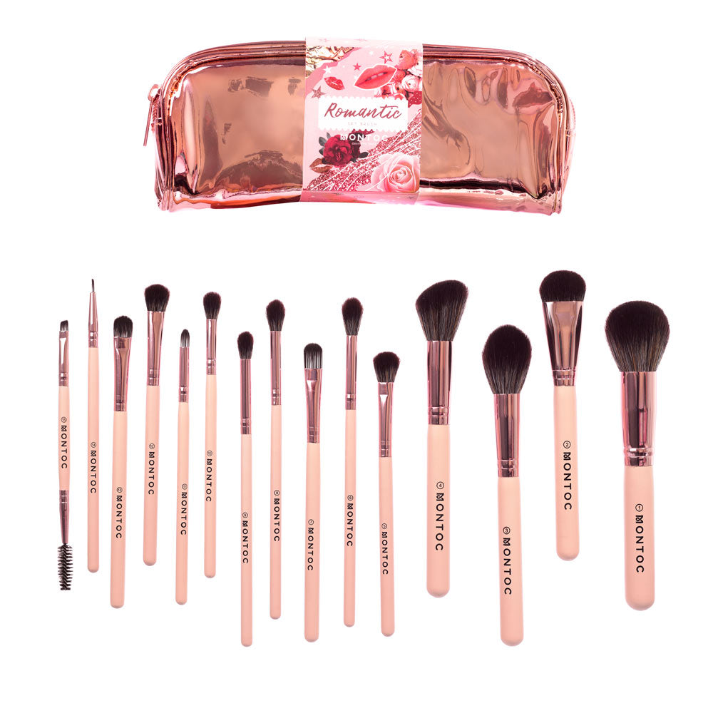 Kit de Brochas Romantic x15 Montoc Cosmetic Tools